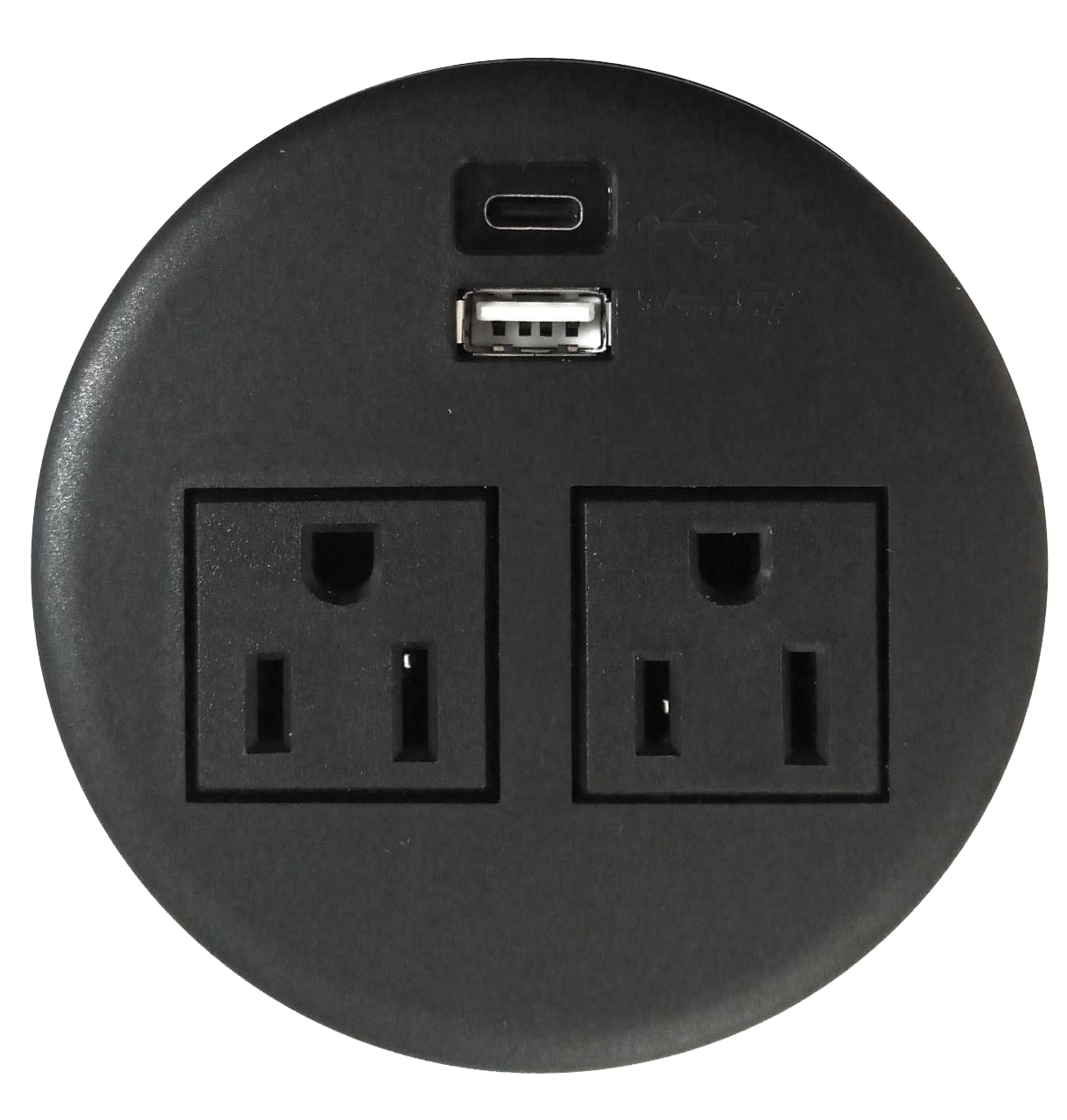 CONTACTO DOBLE EMPOTRABLE USB C&A NEGRO